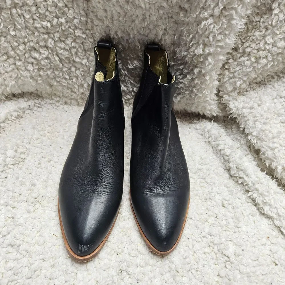 Nisolo Chelsea Black‎ Leather Ankle Boots sz 9.5